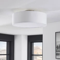 Sebatin Lámpara De Techo Ø40 White/Nickel - Lindby -Ofertas Flos Tienda 42510965031113