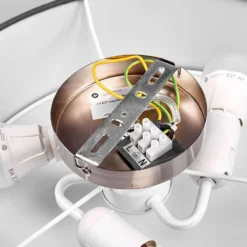 Sebatin Lámpara De Techo Grey/White/Nickel - Lindby -Ofertas Flos Tienda 42510965031286