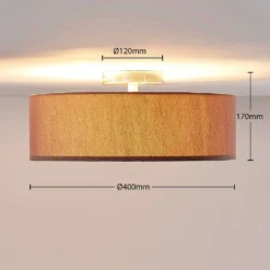 Sebatin Lámpara De Techo Ø40 Brown/White/Nickel - Lindby -Ofertas Flos Tienda 42510965031353