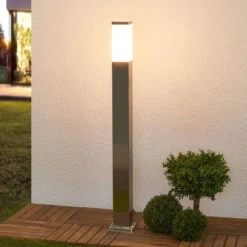 Lorian Lámpara Para Jardín H100 Steel - Lindby -Ofertas Flos Tienda 42510965179344