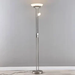 Yveta Lámpara De Pie Nickel/White - Lindby 9 Yveta Lámpara De Pie Nickel/White - Lindby -Ofertas Flos Tienda 42510965200954