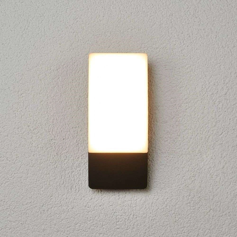 Siara Udendørs Aplique De Pared Dark Grey/White - Lucande 2 Siara Udendørs Aplique De Pared Dark Grey/White - Lucande - Imagen 2