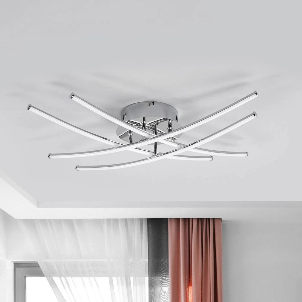 Yeal Lámpara De Techo Chrome/White - Lindby 2 Yeal Lámpara De Techo Chrome/White - Lindby - Imagen 2