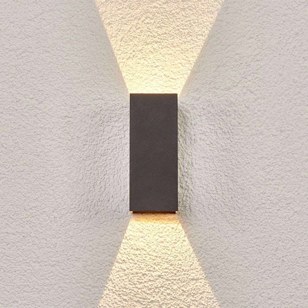 Mikka Aplique Exterior IP54 Dark Grey - Lucande 3 Mikka Aplique Exterior IP54 Dark Grey - Lucande - Imagen 3