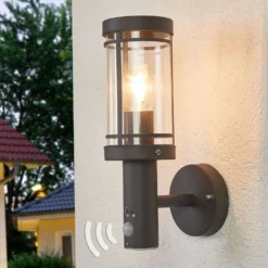 Djori Aplique De Pared Exterior W/Sensor Dark Grey - Lindby 9 Djori Aplique De Pared Exterior W/Sensor Dark Grey - Lindby -Ofertas Flos Tienda 42510965286884