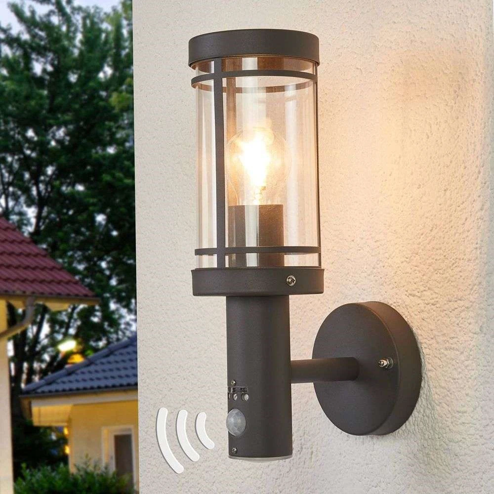 Djori Aplique De Pared Exterior W/Sensor Dark Grey - Lindby 4 Djori Aplique De Pared Exterior W/Sensor Dark Grey - Lindby - Imagen 4