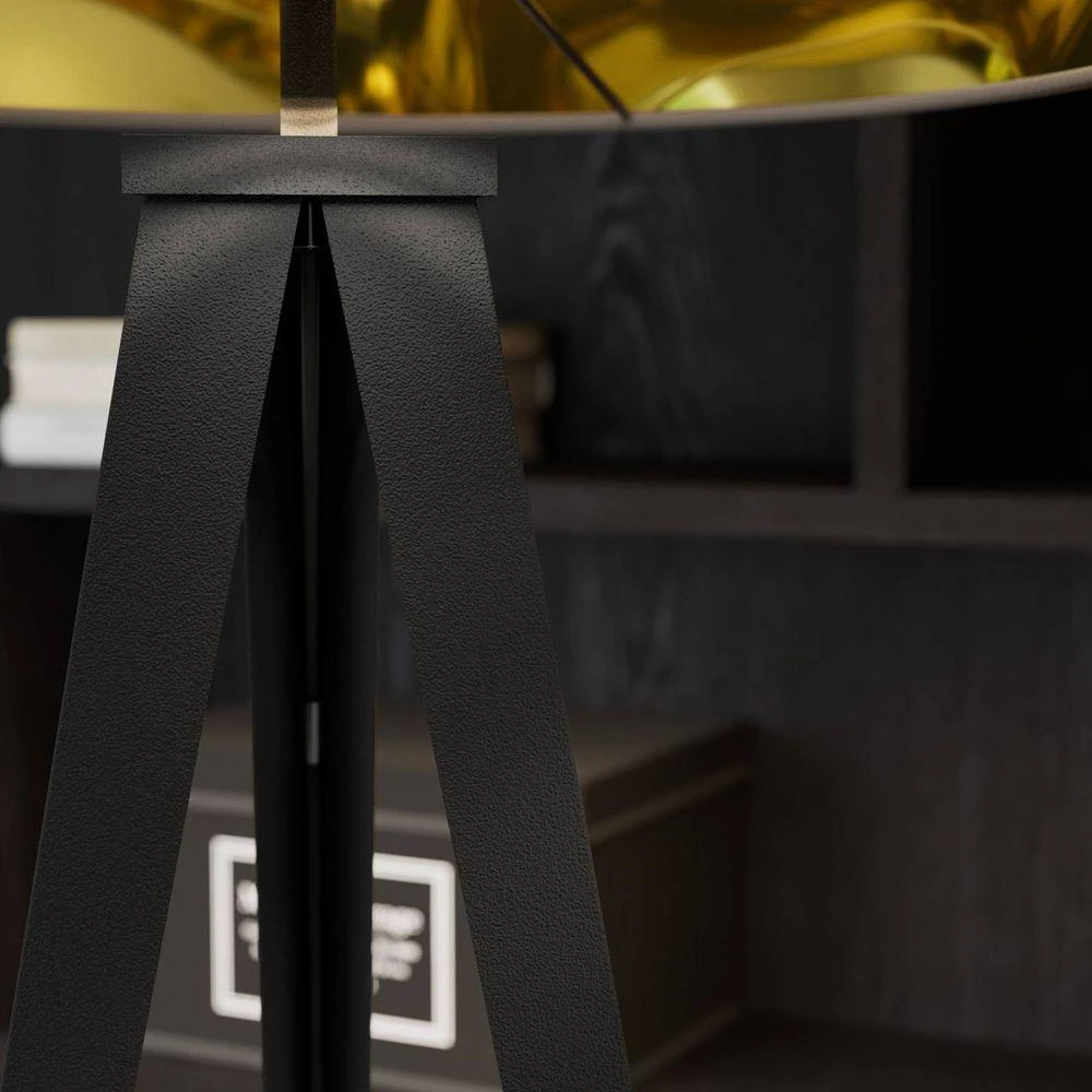 Benik Lámpara De Pie Black/Gold - Lindby 6 Benik Lámpara De Pie Black/Gold - Lindby - Imagen 6