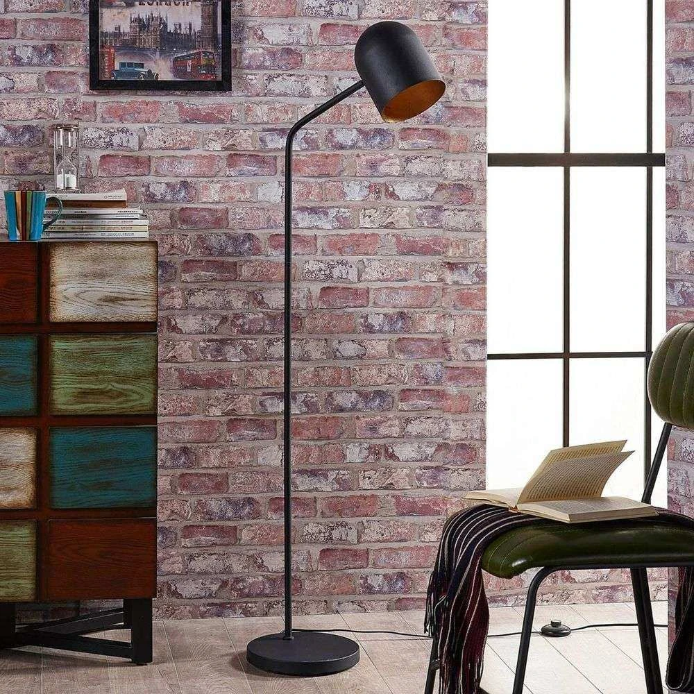 Morik Lámpara De Pie Black/Gold - Lindby 2 Morik Lámpara De Pie Black/Gold - Lindby - Imagen 2