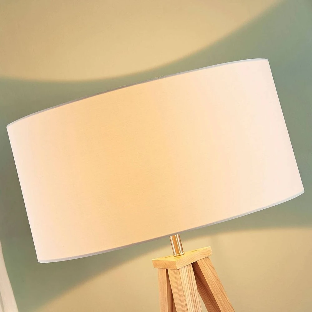 Mya Lámpara De Pie White/wood - Lindby 5 Mya Lámpara De Pie White/wood - Lindby - Imagen 5