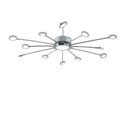 Meru Lámpara De Techo Ø100 Chrome/White - Lindby