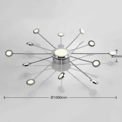 Meru Lámpara De Techo Ø100 Chrome/White - Lindby 8 Meru Lámpara De Techo Ø100 Chrome/White - Lindby -Ofertas Flos Tienda 42510965338663