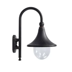 Daphne Aplique De Pared Exterior Antique Black - Lindby