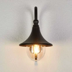 Daphne Aplique De Pared Exterior Antique Black - Lindby -Ofertas Flos Tienda 42510965338733