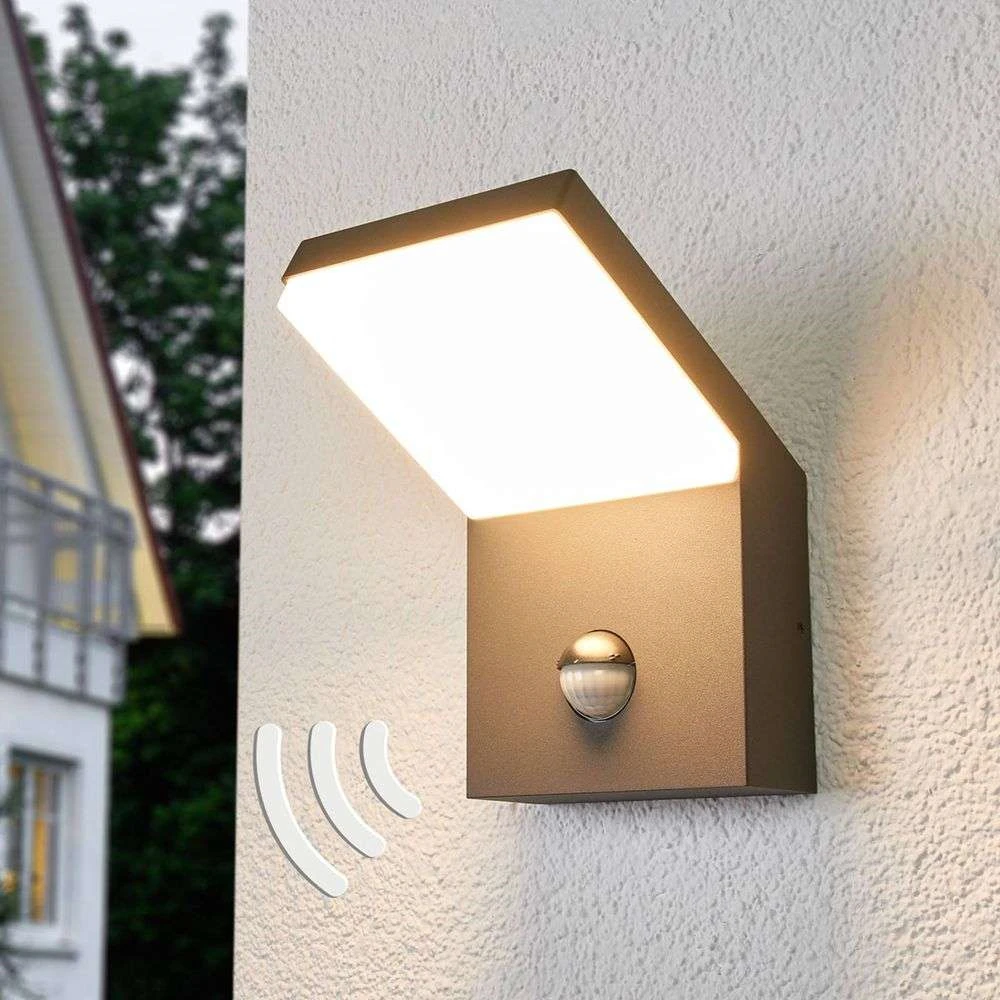 Yolena LED Aplique Exterior De Pared W/sensor Gris - Arcchio 2 Yolena LED Aplique Exterior De Pared W/sensor Gris - Arcchio - Imagen 2