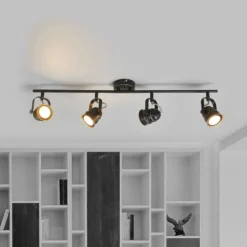 Leonor Lámpara De Techo Black/Gold - Lindby -Ofertas Flos Tienda 42510965361333