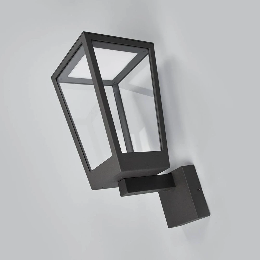 Chaja Udendørs Aplique De Pared Dark Grey/Clear - Lucande 3 Chaja Udendørs Aplique De Pared Dark Grey/Clear - Lucande - Imagen 3