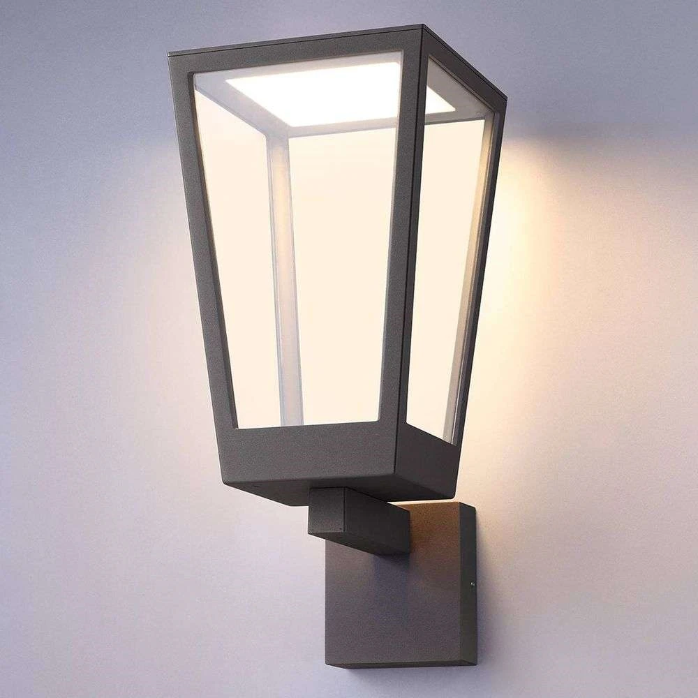 Chaja Udendørs Aplique De Pared Dark Grey/Clear - Lucande 6 Chaja Udendørs Aplique De Pared Dark Grey/Clear - Lucande - Imagen 6