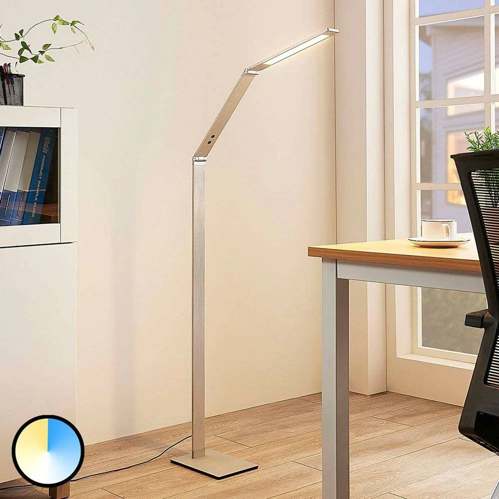 Nicano Lámpara De Pie Alu - Lucande 5 Nicano Lámpara De Pie Alu - Lucande - Imagen 5