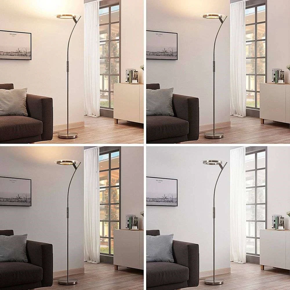 Darion Lámpara De Pie Nickel - Lindby 3 Darion Lámpara De Pie Nickel - Lindby - Imagen 3