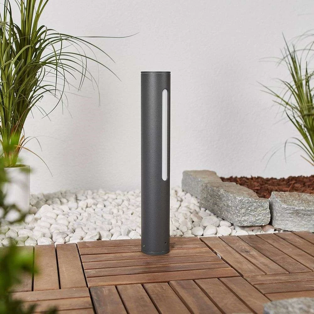 Tomas Lámpara Para Jardín H40 Dark Grey/White - Lucande 4 Tomas Lámpara Para Jardín H40 Dark Grey/White - Lucande - Imagen 4