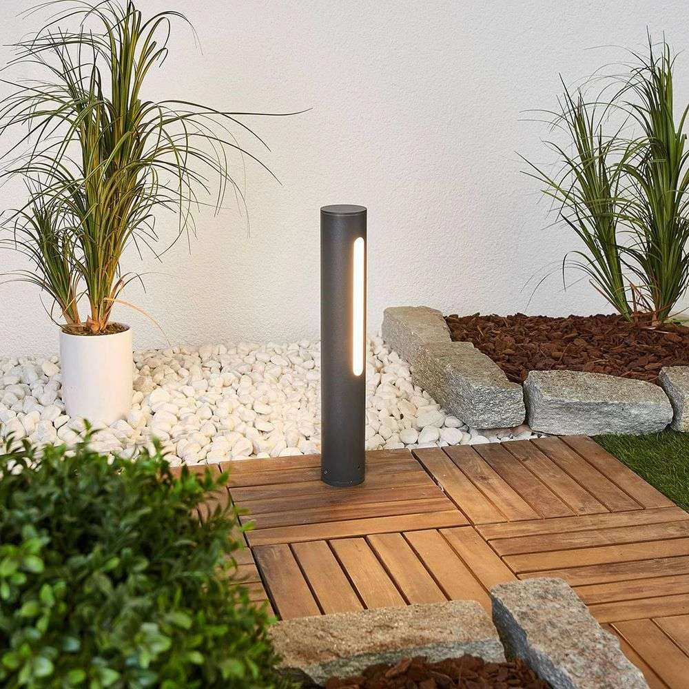 Tomas Lámpara Para Jardín H40 Dark Grey/White - Lucande 5 Tomas Lámpara Para Jardín H40 Dark Grey/White - Lucande - Imagen 5