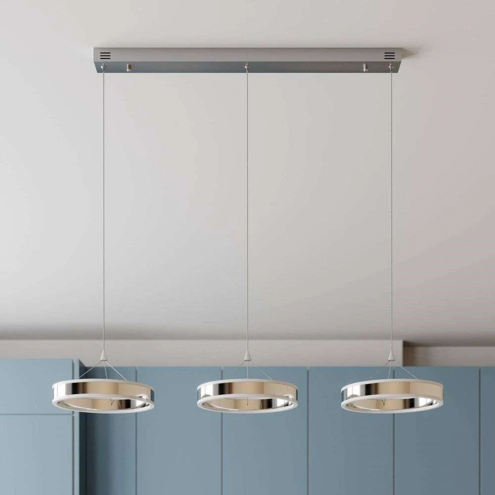 Lyani Lámpara Colgante L115 Chrome/White - Lucande 3 Lyani Lámpara Colgante L115 Chrome/White - Lucande - Imagen 3