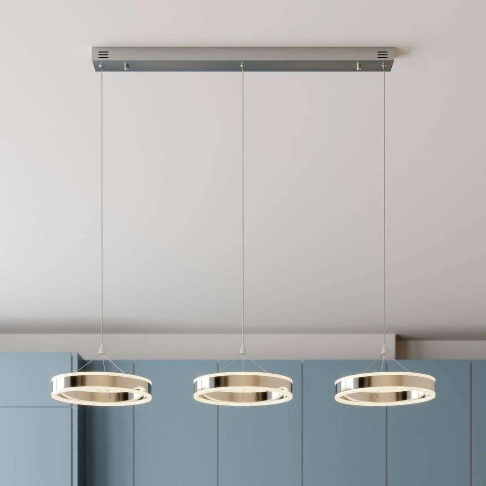 Lyani Lámpara Colgante L115 Chrome/White - Lucande 4 Lyani Lámpara Colgante L115 Chrome/White - Lucande - Imagen 4