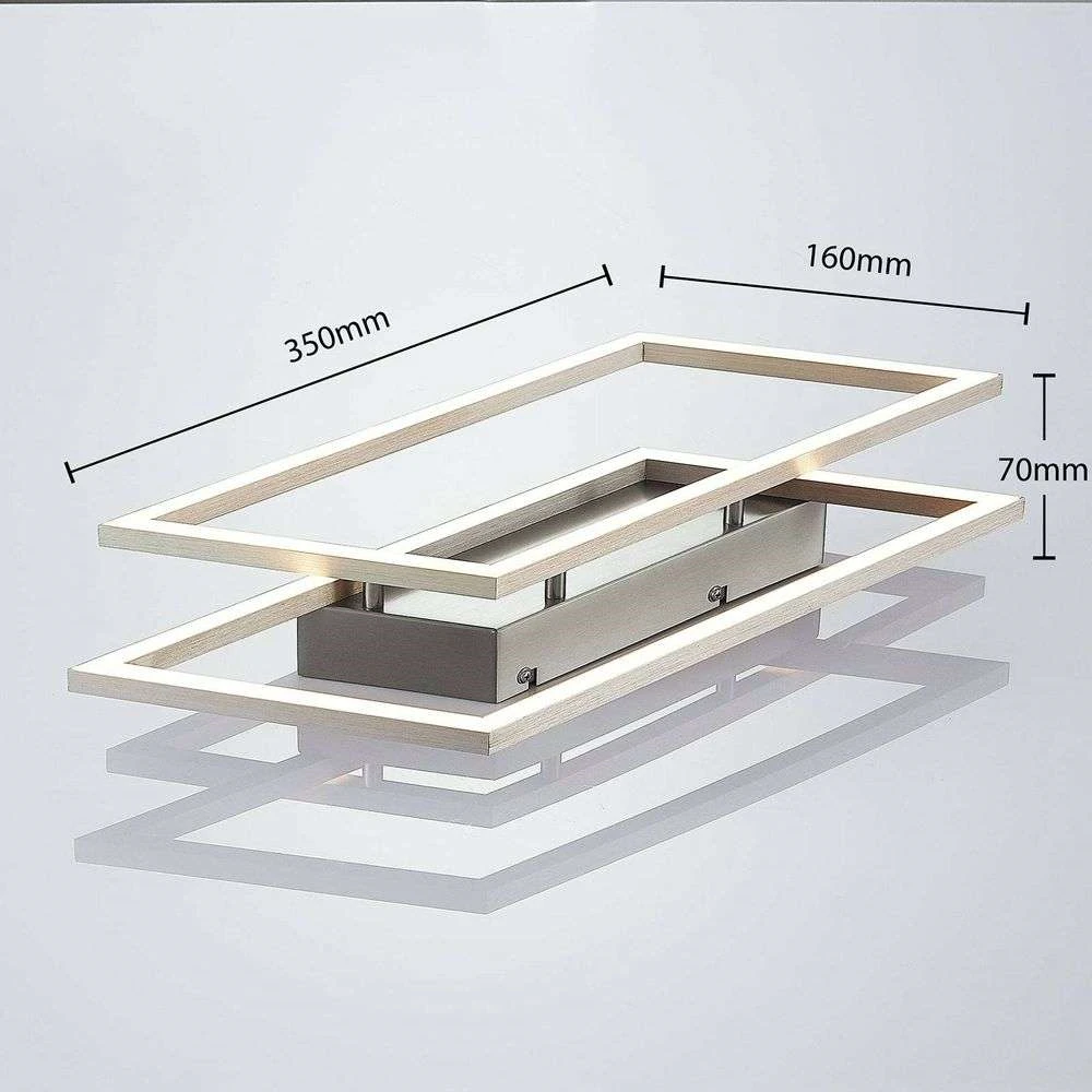 Quadra Lámpara De Techo Dim. S Steel/White - Lucande 4 Quadra Lámpara De Techo Dim. S Steel/White - Lucande - Imagen 4
