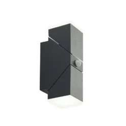 Sally Aplique De Pared Exterior W/Sensor Dark Grey/White - Lindby