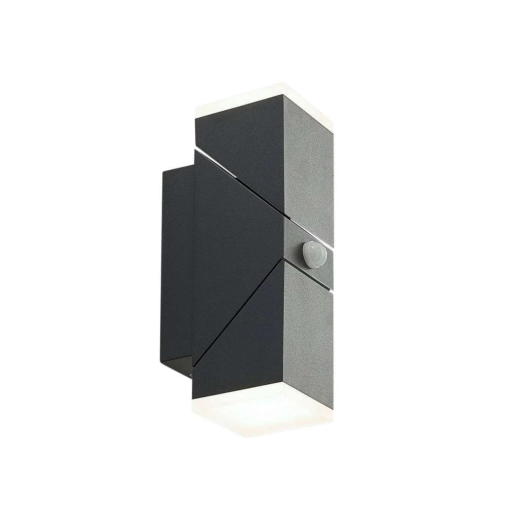 Sally Aplique De Pared Exterior W/Sensor Dark Grey/White - Lindby 1 Sally Aplique De Pared Exterior W/Sensor Dark Grey/White - Lindby