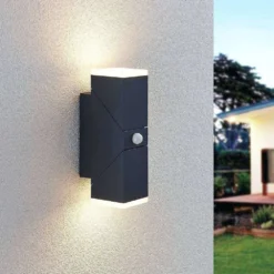 Sally Aplique De Pared Exterior W/Sensor Dark Grey/White - Lindby 8 Sally Aplique De Pared Exterior W/Sensor Dark Grey/White - Lindby -Ofertas Flos Tienda 42510965543973