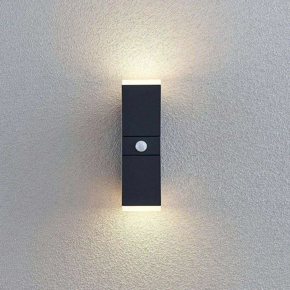 Sally Aplique De Pared Exterior W/Sensor Dark Grey/White - Lindby 5 Sally Aplique De Pared Exterior W/Sensor Dark Grey/White - Lindby - Imagen 5