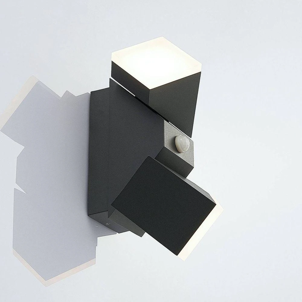 Sally Aplique De Pared Exterior W/Sensor Dark Grey/White - Lindby 6 Sally Aplique De Pared Exterior W/Sensor Dark Grey/White - Lindby - Imagen 6