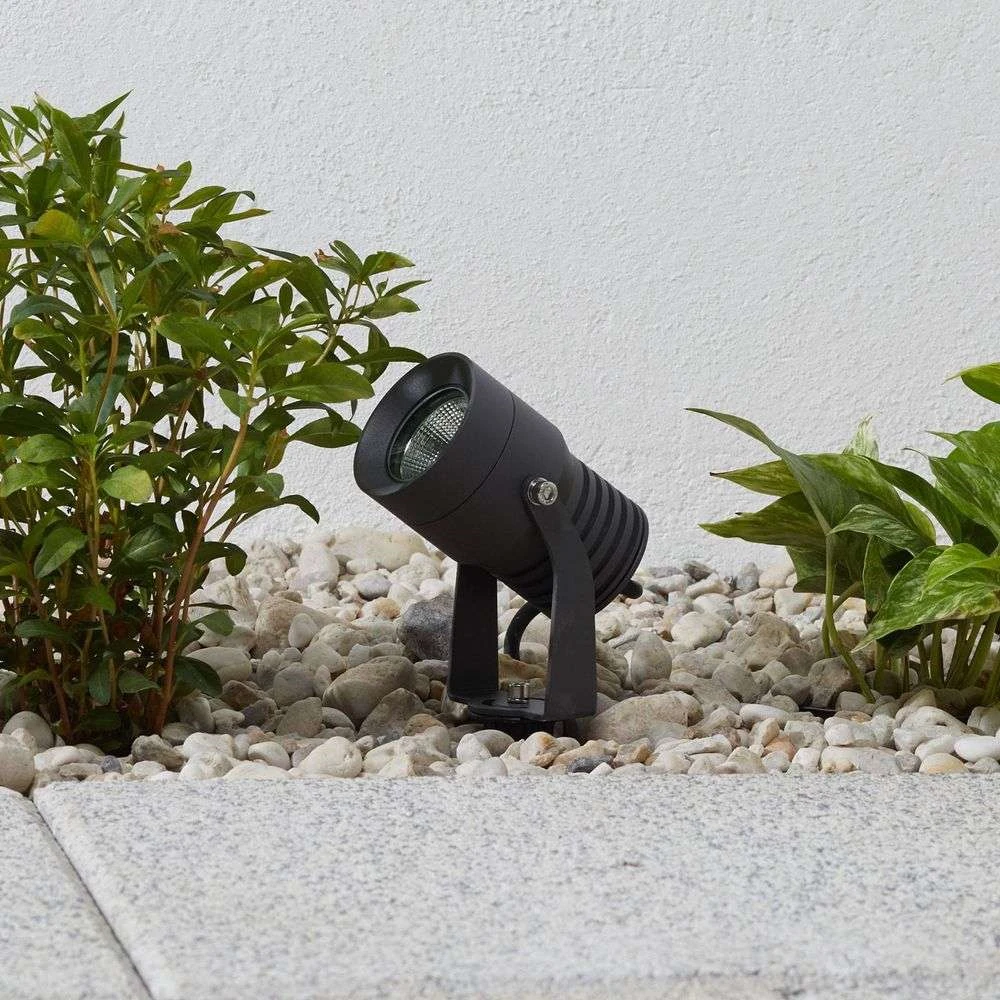 Jon Exterior Spot W/Spike Dark Grey - Lucande 2 Jon Exterior Spot W/Spike Dark Grey - Lucande - Imagen 2