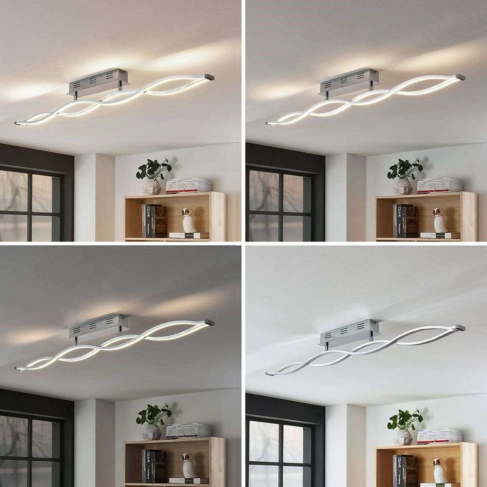 Roan Lámpara De Techo White/Chrome/Silver - Lucande 2 Roan Lámpara De Techo White/Chrome/Silver - Lucande - Imagen 2