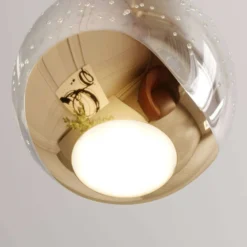 Hayley 1 Lámpara Colgante Ø9 Clear/Gold - Lucande -Ofertas Flos Tienda 42510965624394