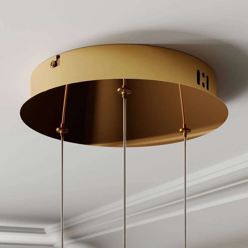 Hayley 3 Lámpara Colgante Clear/Gold - Lucande 3 Hayley 3 Lámpara Colgante Clear/Gold - Lucande - Imagen 3