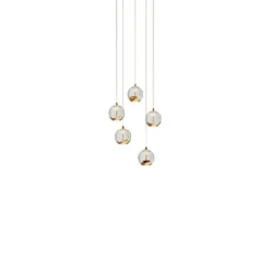 Hayley 5 Lámpara Colgante Clear/Gold - Lucande