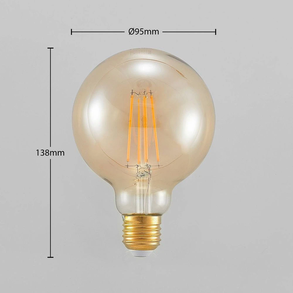 Bombilla LED 6,5W (650lm) 2500K Amber G95 3-Step-Dim E27 - Arcchio 2 Bombilla LED 6,5W (650lm) 2500K Amber G95 3-Step-Dim E27 - Arcchio - Imagen 2