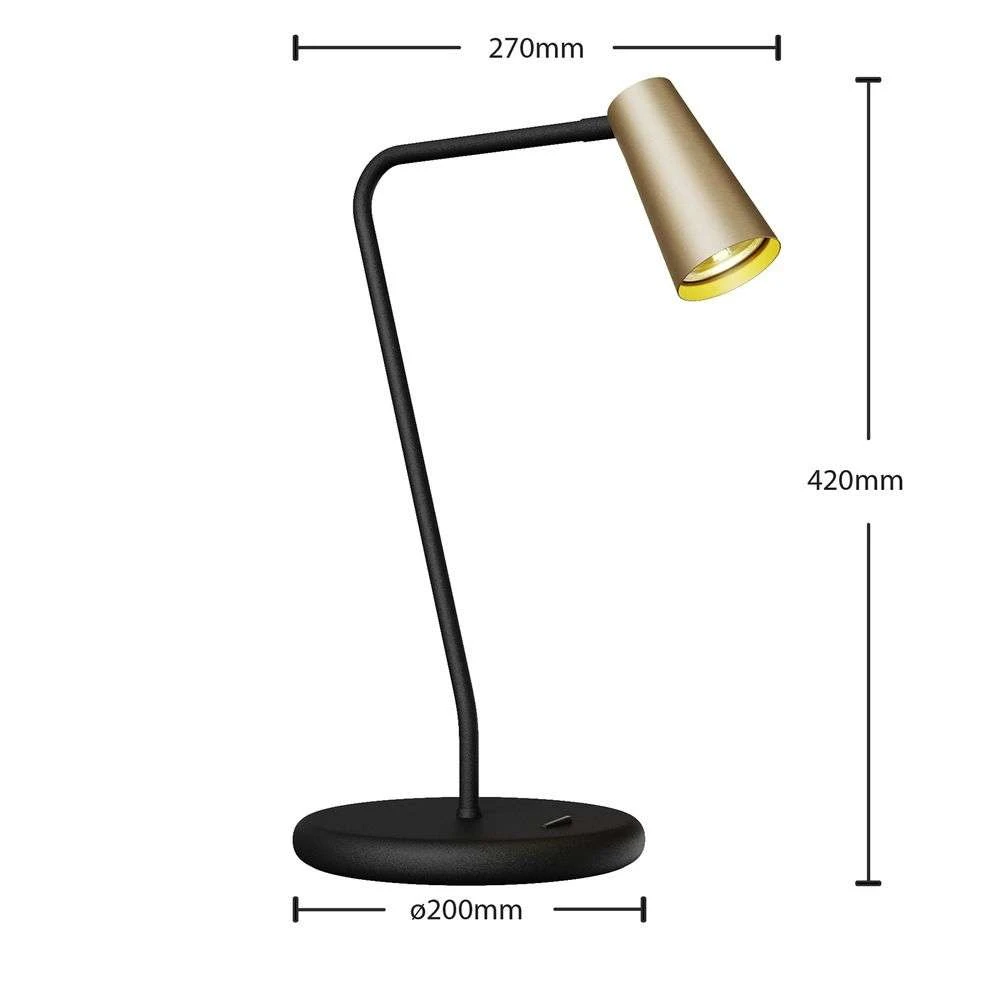 Angelina Lámpara De Sobremesa Brass/Gold - Lucande 2 Angelina Lámpara De Sobremesa Brass/Gold - Lucande - Imagen 2