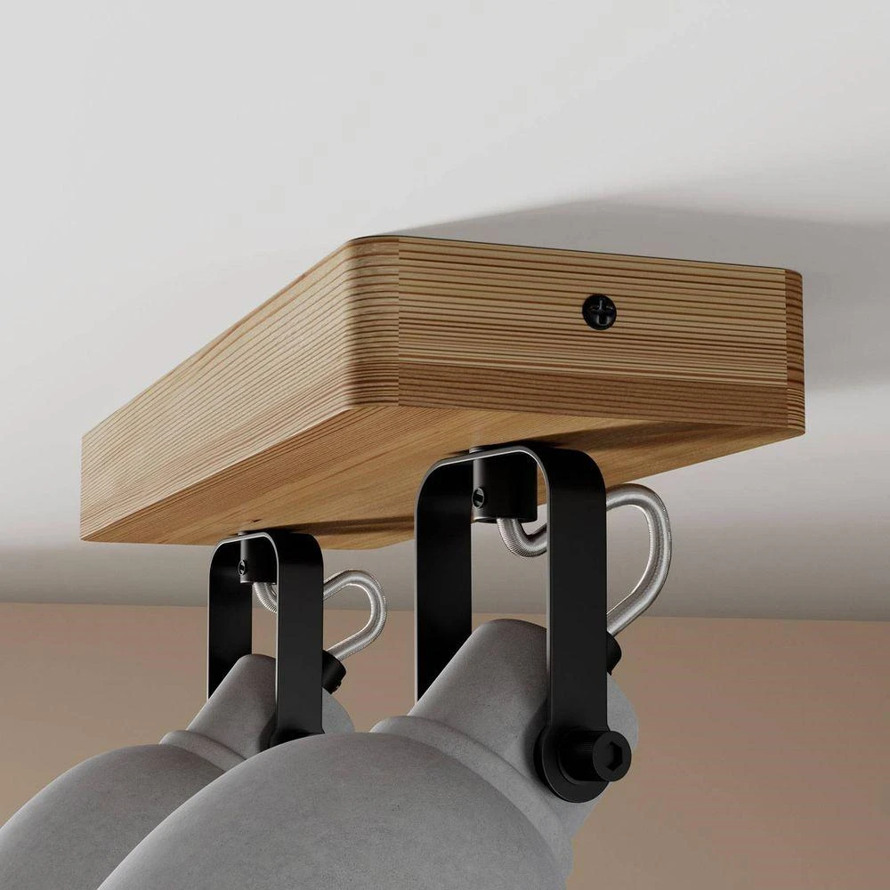 Mirka 2 Lámpara De Techo Grey/Dark Wood - Lindby 4 Mirka 2 Lámpara De Techo Grey/Dark Wood - Lindby - Imagen 4