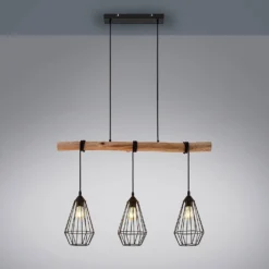 Eldarion 3 Lámpara Colgante Black/Wood - Lindby 11 Eldarion 3 Lámpara Colgante Black/Wood - Lindby -Ofertas Flos Tienda 42510965811266