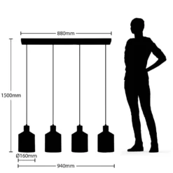 Tirane Lámpara Colgante Black/White/Green/Yellow - Lindby -Ofertas Flos Tienda 4251096581201 6