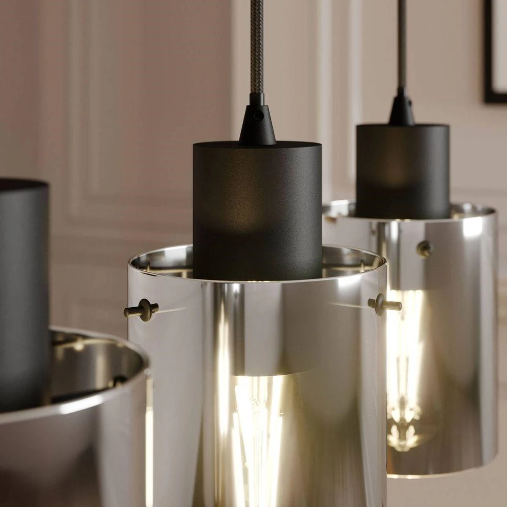 Kourtney Lámpara Colgante Black/Smoke - Lindby 5 Kourtney Lámpara Colgante Black/Smoke - Lindby - Imagen 5