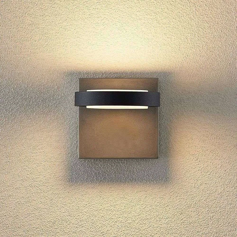 Belna LED Exterior Aplique De Pared Grey - Lucande 4 Belna LED Exterior Aplique De Pared Grey - Lucande - Imagen 4