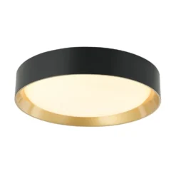 Kambia LED Lámpara De Techo Ø55 Black/Gold - Lindby