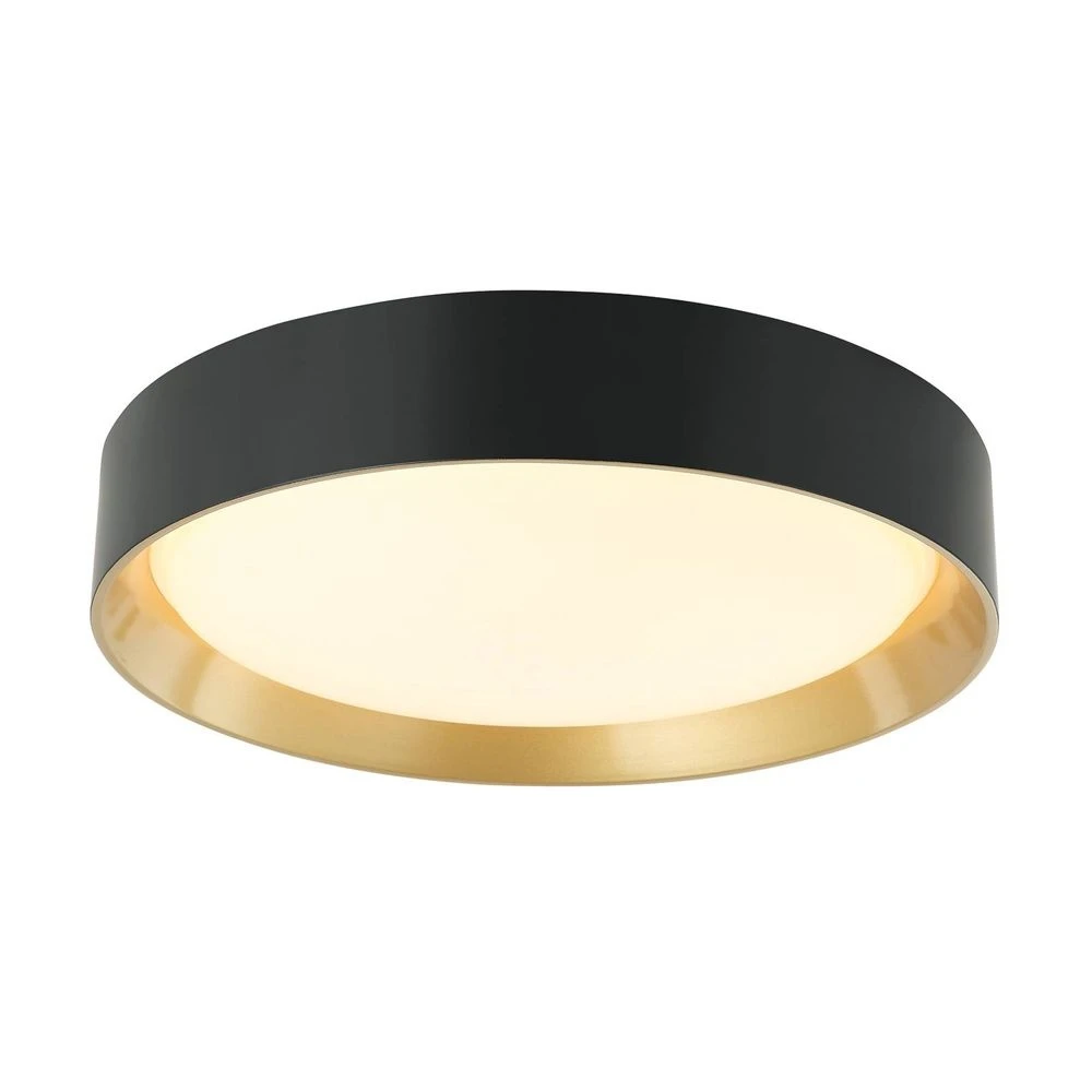 Kambia LED Lámpara De Techo Ø55 Black/Gold - Lindby 1 Kambia LED Lámpara De Techo Ø55 Black/Gold - Lindby