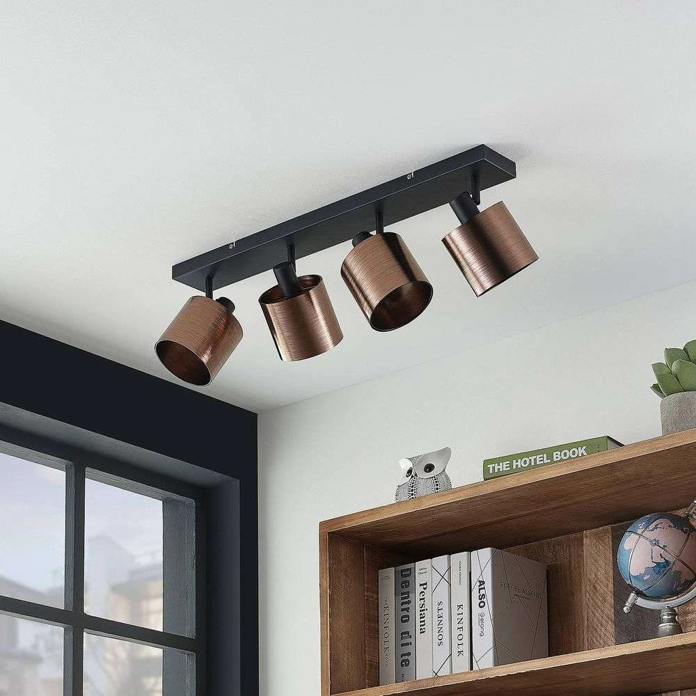 Joudy 4 Lámpara De Techo Bronze/Black - Lindby 2 Joudy 4 Lámpara De Techo Bronze/Black - Lindby - Imagen 2