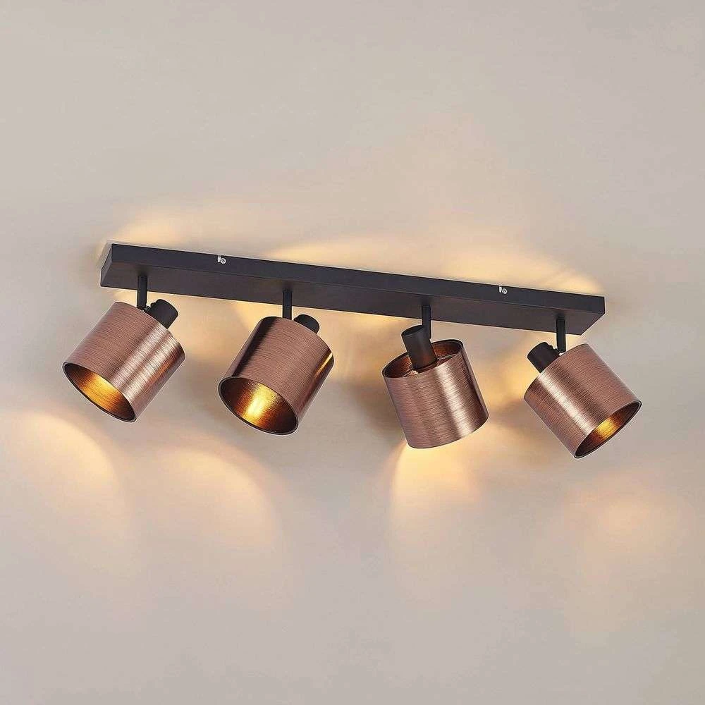 Joudy 4 Lámpara De Techo Bronze/Black - Lindby 4 Joudy 4 Lámpara De Techo Bronze/Black - Lindby - Imagen 4