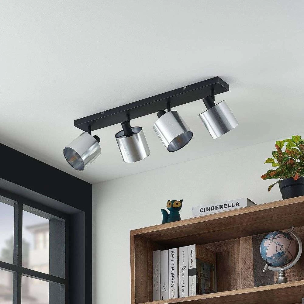 Joudy 4 Lámpara De Techo Alu/Black - Lindby 2 Joudy 4 Lámpara De Techo Alu/Black - Lindby - Imagen 2